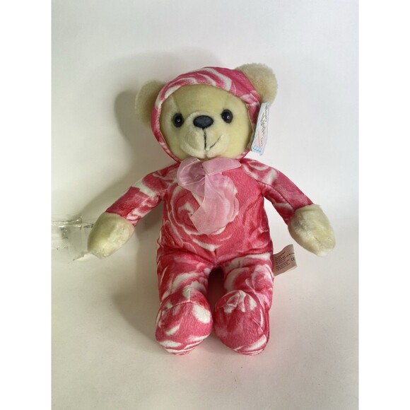 Kellytoy Roses Floral Teddy Bear Pink Plush Stuffed Animal...